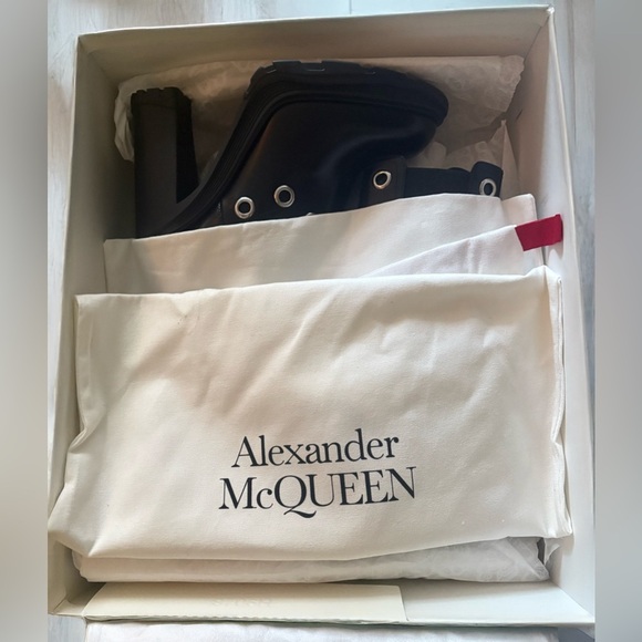 Alexander McQueen Black Leather Boots | NIB Luxury - Picture 5 of 16